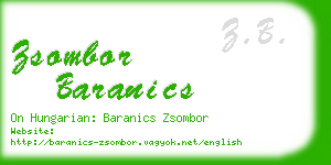 zsombor baranics business card